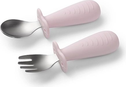 BabyOno couverts pour enfant avec butée rose 12 m+