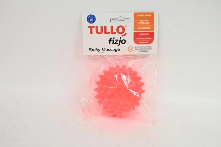 Balle de massage et de rééducation TulloFizjo à picots 9 cm, rouge