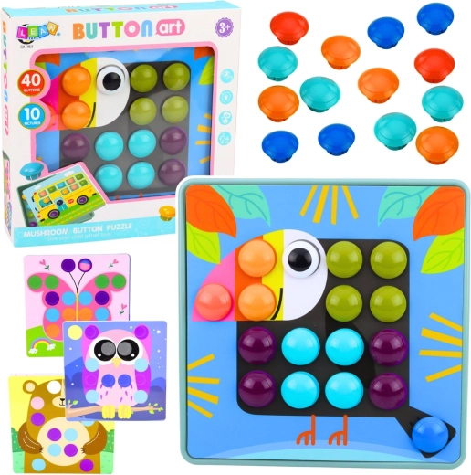 Mosaïque créative à champignons – puzzle éducatif pour enfants