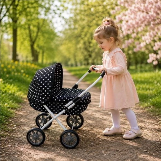 New Baby poussette pour poupées Anićka noire