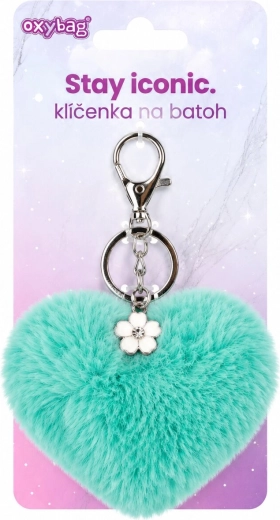 Porte-clés fashion Oxybag cœur turquoise