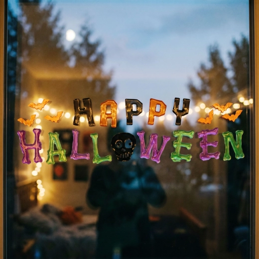 Autocollant de fenêtre en gel Halloween - 1 pièce