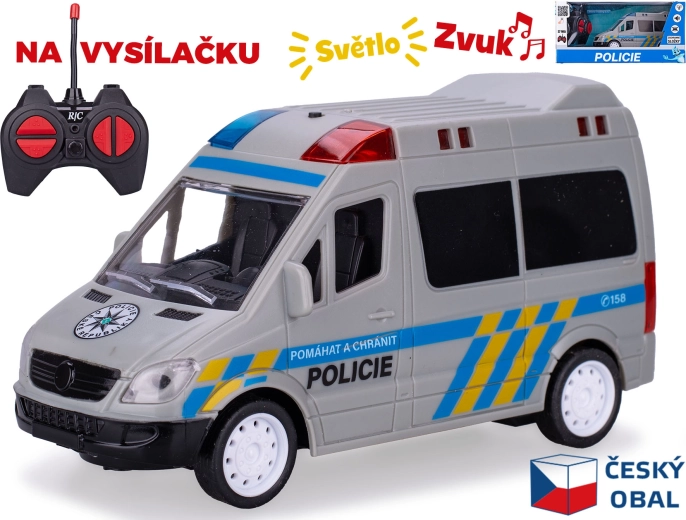 Voiture de police RC 17 cm avec télécommande