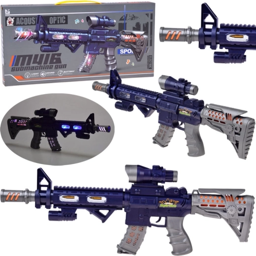 Fusil M416 pour enfants avec lumière, son et vibrations