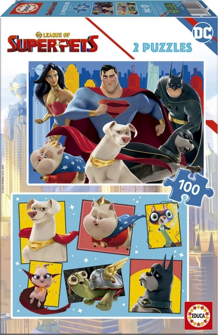Educa puzzle DC Ligue des super-animaux 2×100 pièces