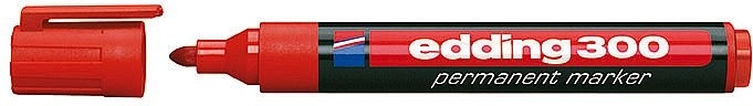 Marqueur permanent industriel rouge Edding 300