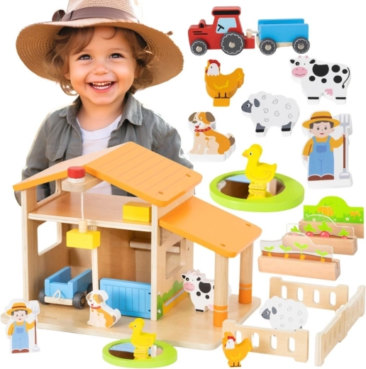 Ferme en bois Viga Toys avec accessoires