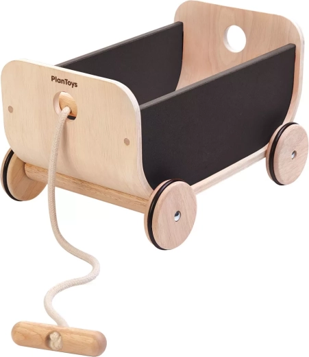 PlanToys chariot en bois noir
