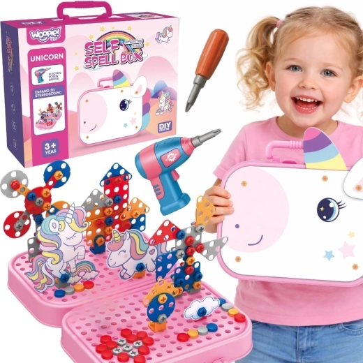 Woopie – jeu de construction 3D à visser licorne