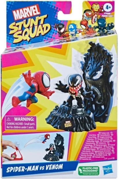 Marvel stunt squad: spider-man vs venom – set d’action avec lanceur