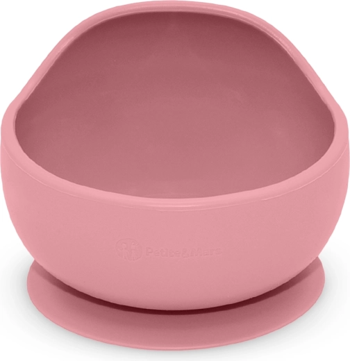 Petite&Mars bol en silicone avec ventouse Take&Match dusty rose 6m+