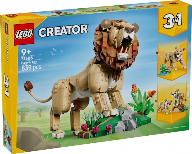 LEGO Creator 3 en 1 Animaux sauvages : Lion majestueux