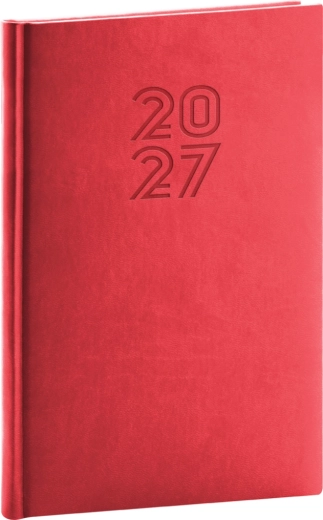 Notique Aprint agenda hebdomadaire 2027 rouge 15 × 21 cm