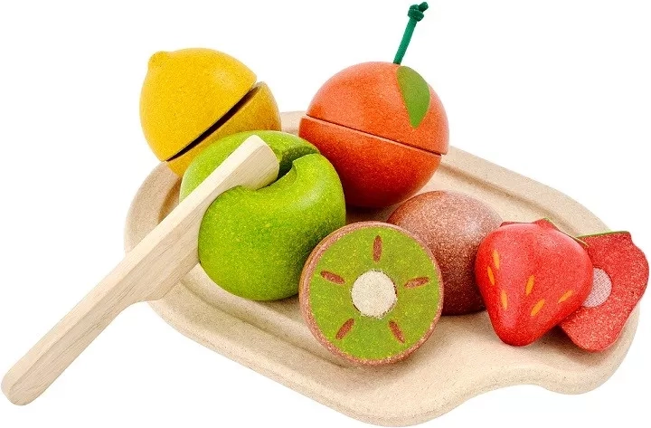 Ensemble en bois de fruits à découper PlanToys