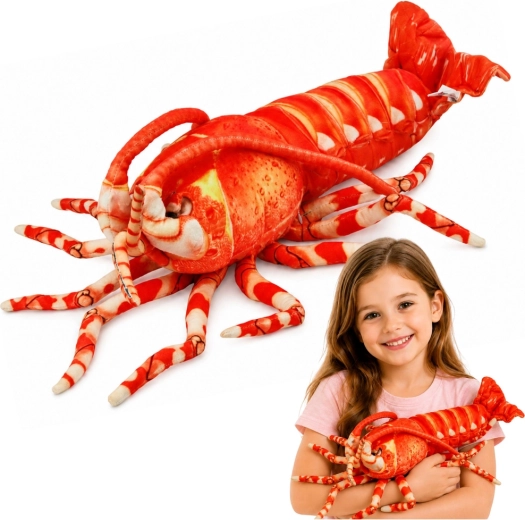 Crevette en peluche – grande mascotte marine câline 55 cm