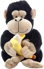 Gorille en peluche avec banane 28 cm