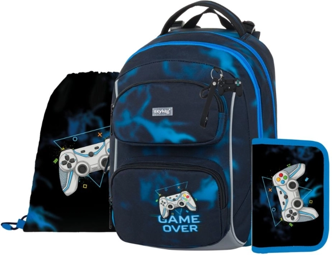 Set scolaire OXY Jumper Gamer 3-en-1 – sac à dos, trousse et sac de sport