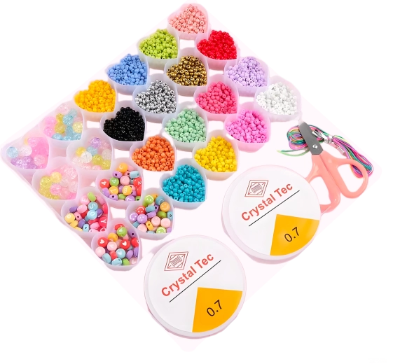 Set de perles Box 2 – 26 compartiments en forme de cœur
