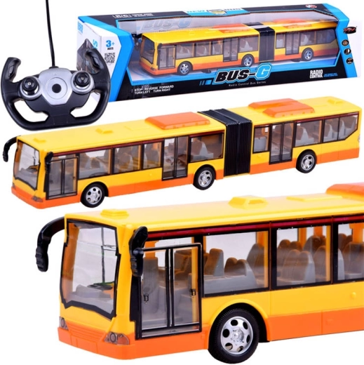 Autobus articulé RC télécommandé pour enfants – jaune