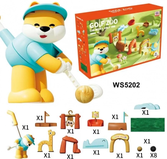 Méga ensemble de golf avec animaux et tapis en mousse pour enfants