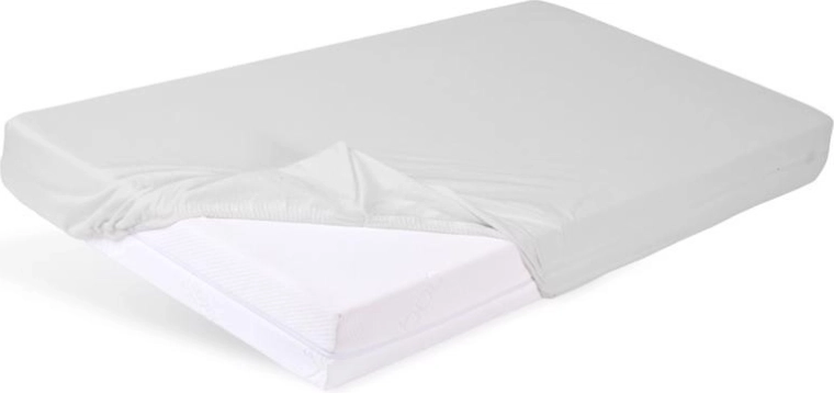 Drap-housse imperméable en bambou gris clair 60 × 120 cm