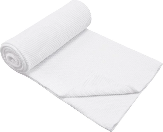 Couverture en bambou Eko blanche 80 × 100 cm