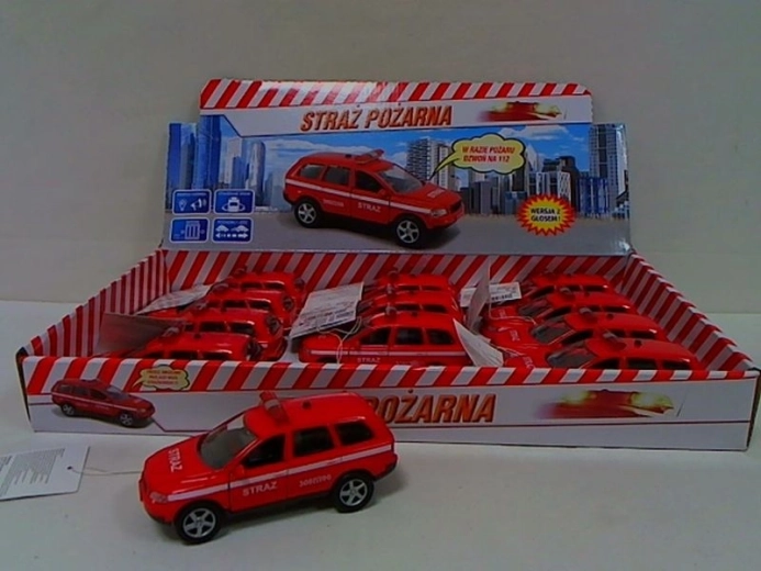 Camion de pompiers 11 cm avec sons et annonces en polonais