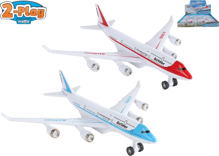 2-Play Traffic modèle d’avion en métal à rétrofriction 16 cm