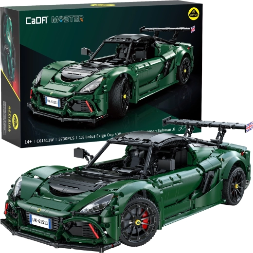 Kit de construction CaDA voiture de sport LOTUS Exige Cup 430 1:8, vert foncé, 3730 pièces