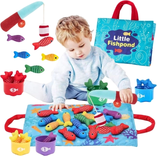 Woopie Petit pêcheur, set éducatif pour apprendre à compter, 22 pièces