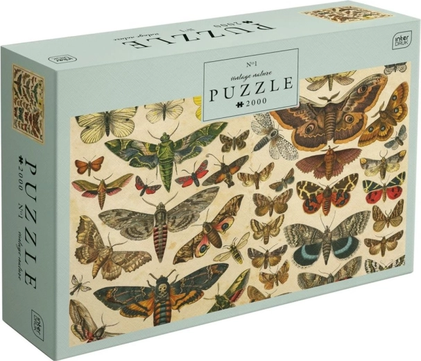 Puzzle Vintage Nature : Papillons, 2000 pièces