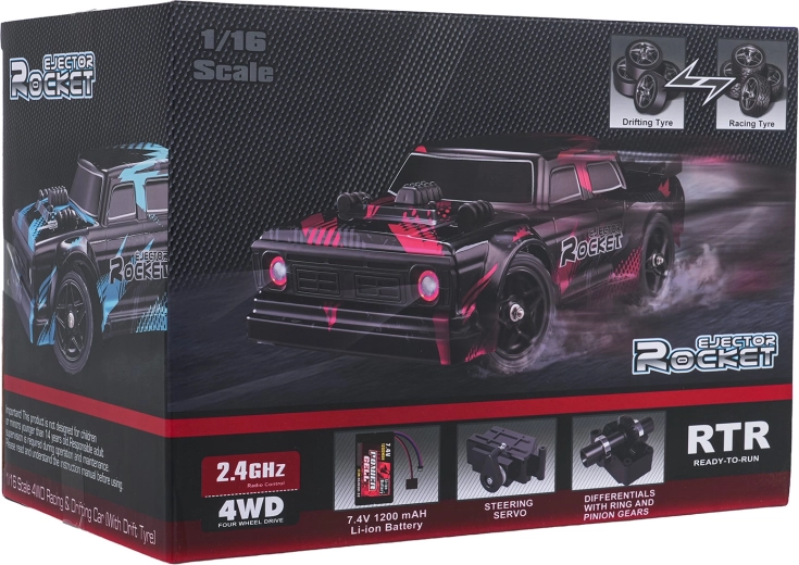 Voiture RC de drift ROCKET 4x4, échelle 1:16