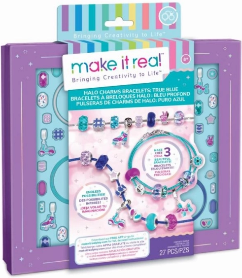 Make It Real kit de fabrication de bracelets Halo Charms True Blue
