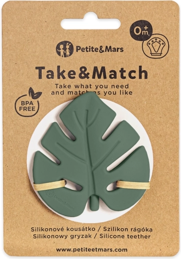 Anneau de dentition en silicone PETITE & MARS Take & Match Misty Green