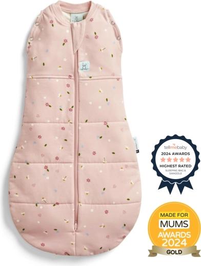 ErgoPouch emmaillotage et sac de couchage 2-en-1 Cocoon Daisies 6–12 mois, 8–10 kg, 2,5 TOG
