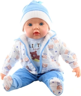 Bébé garçon en tenue avec ourson 50 cm