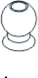 Embout de ressort à rotule 7 × 8,5 mm, 4 pièces