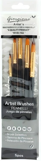 Ensemble de pinceaux ronds 2, 6, 8, 10 et 12