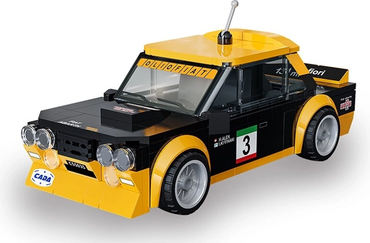 Set de construction CaDA Fiat Abarth 131 noir à l'échelle 1:24
