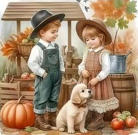 Norimpex peinture diamant enfants au marché d’automne 30 × 40 cm