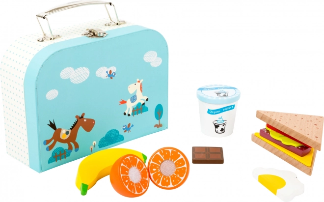 Petite valise à goûter bleue Small Foot