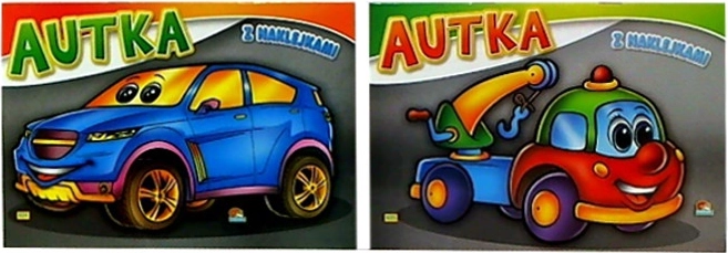 Coloriage Voitures avec autocollants