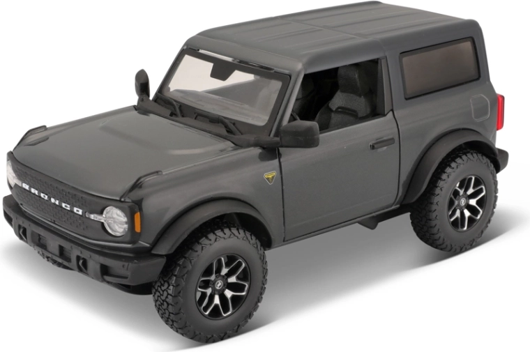 Maisto 2021 Ford Bronco – modèle de voiture en métal 1:24, gris foncé métallisé