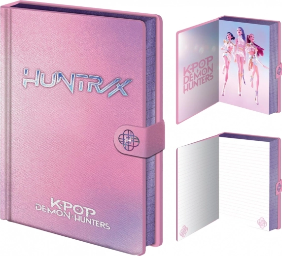 Agenda et carnet A5 avec cadenas K-POP Demon Hunters
