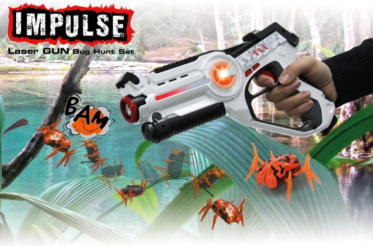 Pistolet laser Impulse Bug Hunt Set blanc/orange