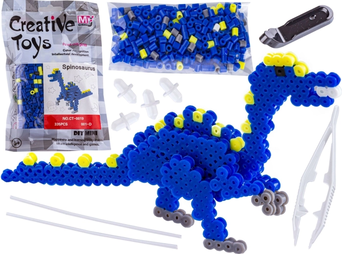 Perles à repasser 3D Dinosaure Vélociraptor - 1 pièce