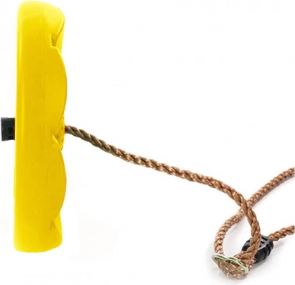 Balançoire de jardin pour enfants siège en forme de fleur avec corde – jaune