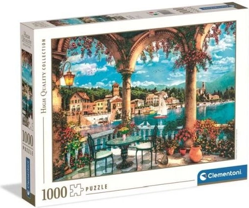 Puzzle Clementoni Balcon avec vue sur le lac de Côme, 1000 pièces