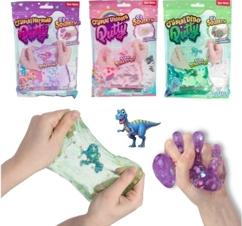 Slime pailleté avec figurine en sachet
