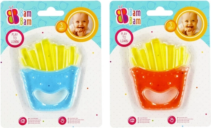 Anneau de dentition en forme de frites - 1 pièce